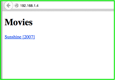 Screenshot raspberry pi server page