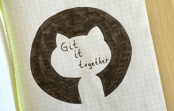 notebook sketch of github logo